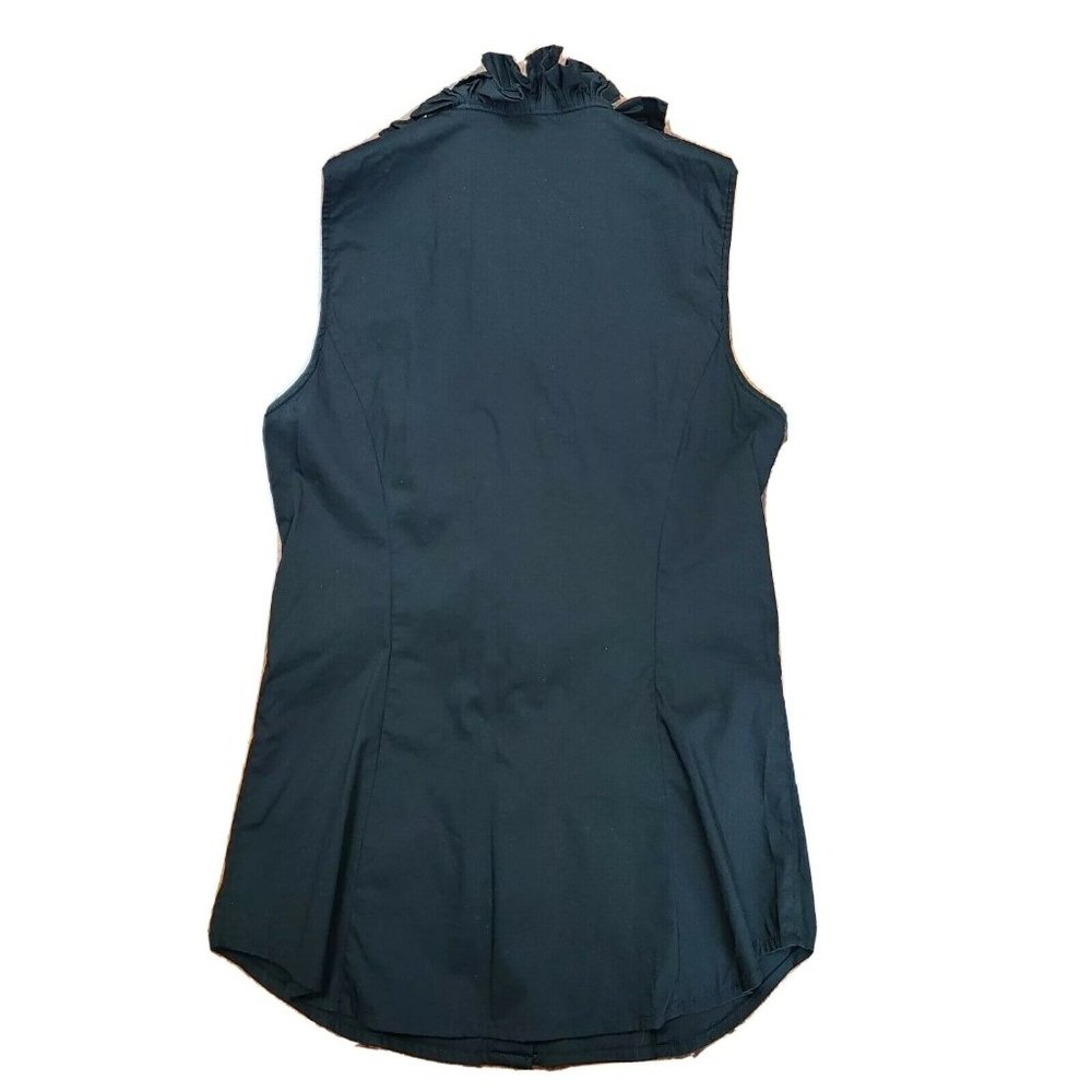 WHITE HOUSE BLACK MARKET Ruffle Sleeveless Button Down Top Womens Size 0 - Picture 4 of 4